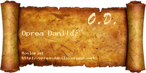 Oprea Daniló névjegykártya